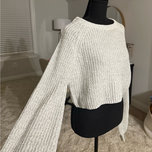 Grey Cropped Sweater - Picture 2 of 3